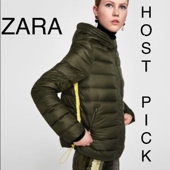 Zara Jackets & Blazers - Zara Light weight puffer jacket army green